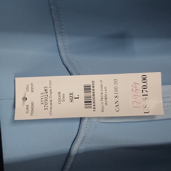 WHBM Faux Suede Drape Front Jacket - Picture 6 of 12